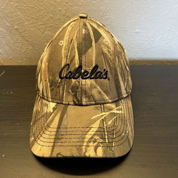 Cabela’s Men’s Camouflage Cap One Size Adjustable Snapback Embroidered Green - Picture 1 of 6